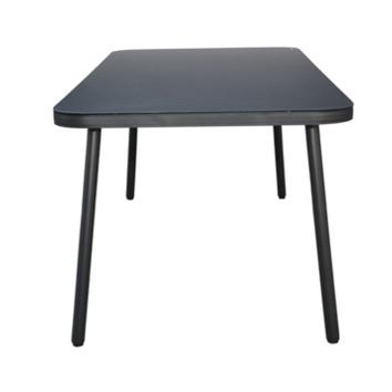Tuintafel / eettafel zwart metaal 180x90 cm, Tuin en Terras, Tuintafels, Ophalen, Zo goed als nieuw, Rechthoekig, Metaal