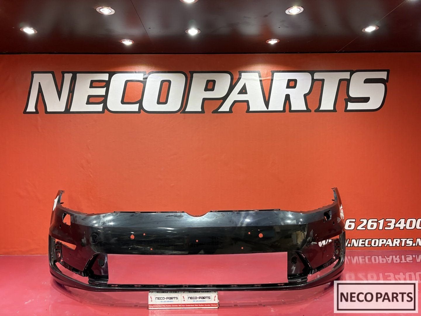 VOLKSWAGEN GOLF 7.5 FACELIFT VOORBUMPER ZWART PDC ORIGINEEL, Gebruikt, -, -, Ophalen of Verzenden
