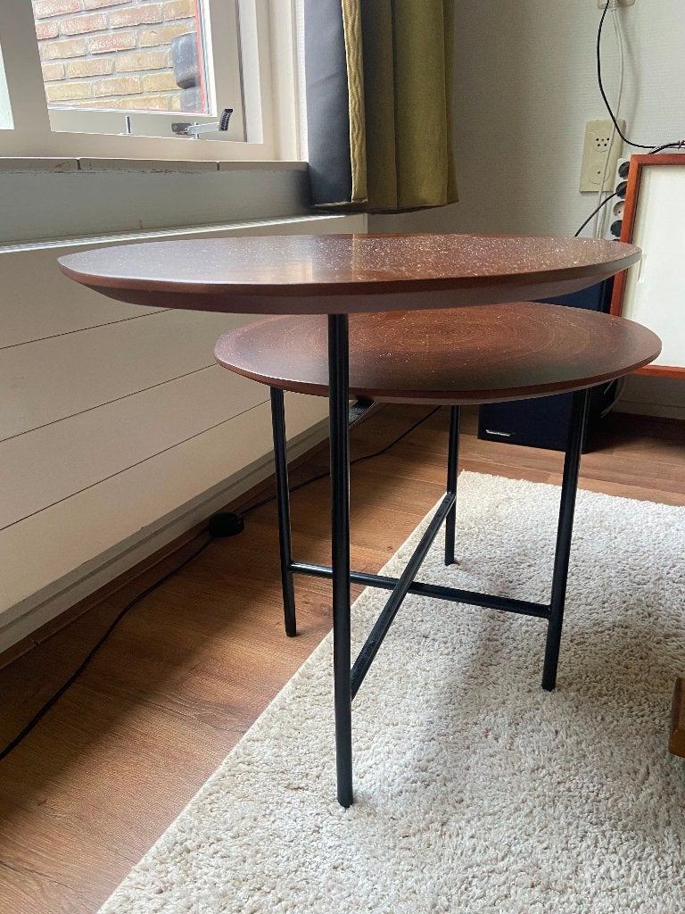 Bijzet tafeltje, Gebruikt, Rond, 55 tot 75 cm, Hout