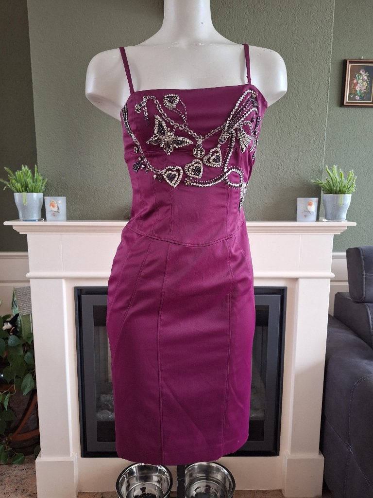 Karen Millen mooie paarse body cocon jurk 36 S 34, Kleding | Dames, Karen Millen, Verzenden, Paars, Zo goed als nieuw