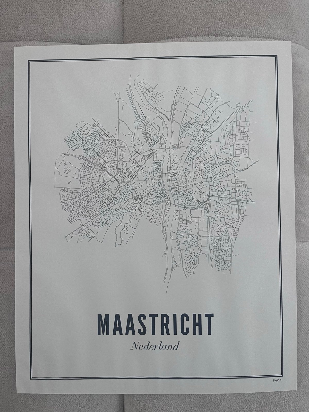 Maastricht Stadskaart Poster - Modern Design, Rechthoekig Staand, Nieuw, Ophalen of Verzenden, A1 t/m A3