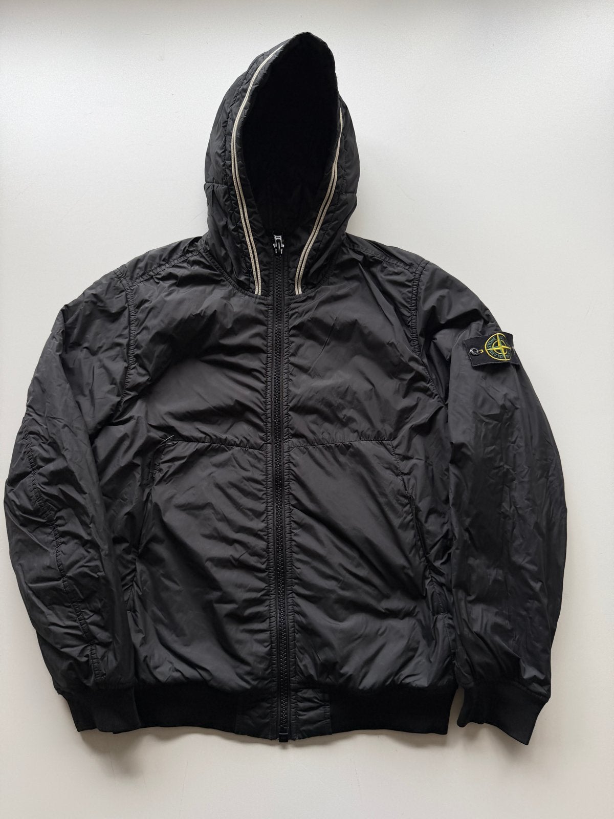 Stone Island Crinkle Reps NY met Primaloft-TC jas - Maat M, Ophalen of Verzenden, Zo goed als nieuw, Maat 48/50 (M), Zwart