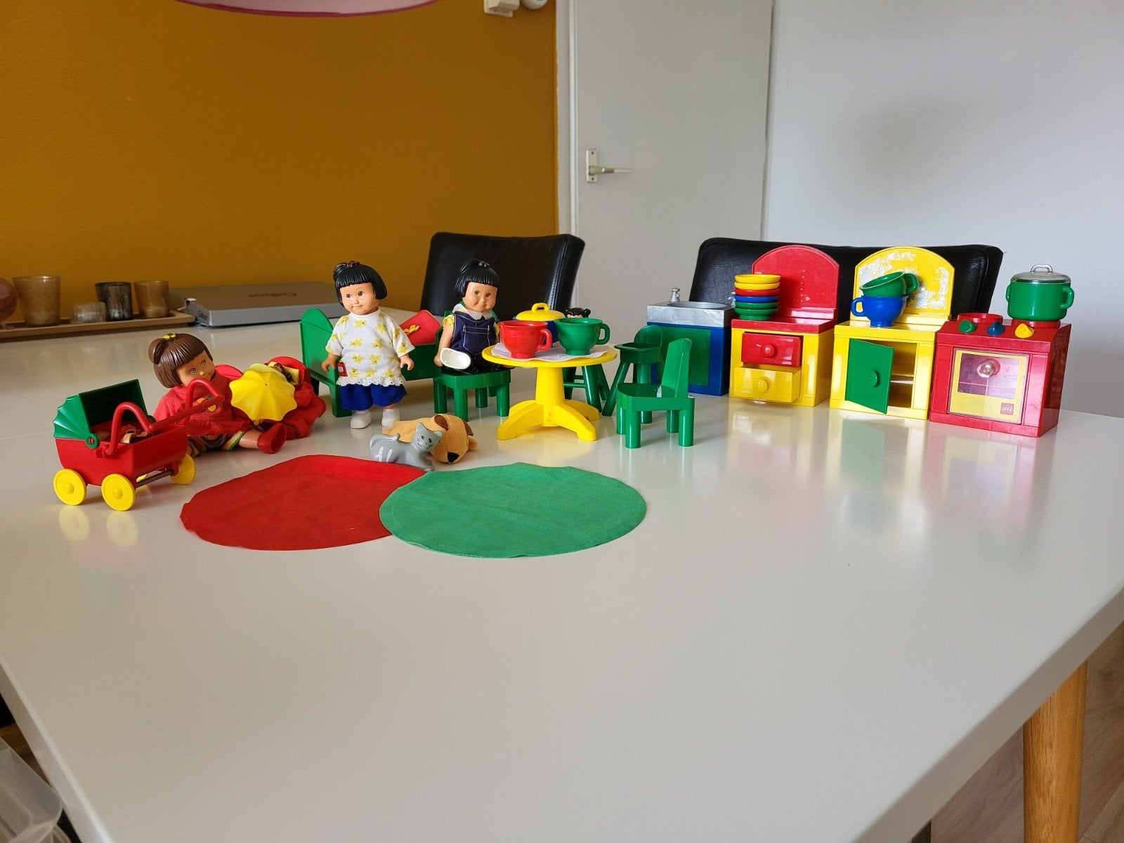 Zeldzame Duplo Doll Set met Baby, Huisdieren en Meubels, Kinderen en Baby's, Speelgoed | Duplo en Lego, Ophalen, Gebruikt, Overige thema's