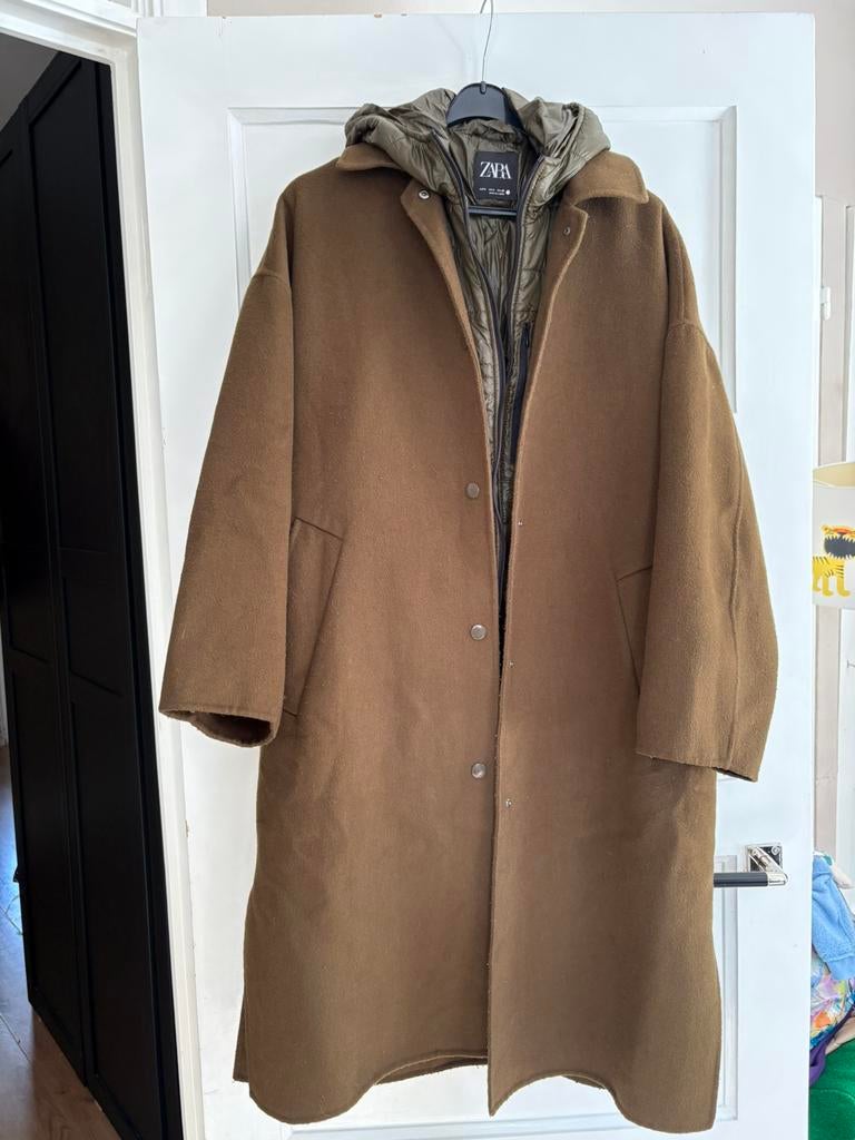Prachtige jas mantel van Zara maat s oversized, Ophalen of Verzenden, Zo goed als nieuw, Groen