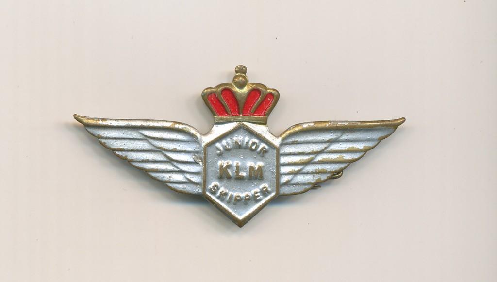 Vintage KLM Junior Skipper Speldje, Verzenden, Gebruikt, Overige onderwerpen, Speldje of Pin