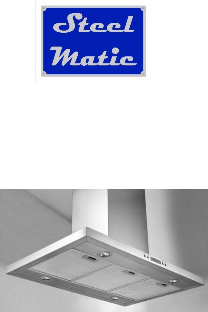 SteelMatic Eilandschouwkap Plafond afzuigkap, Witgoed en Apparatuur, Ophalen, Gebruikt, Vrijstaand, Motor