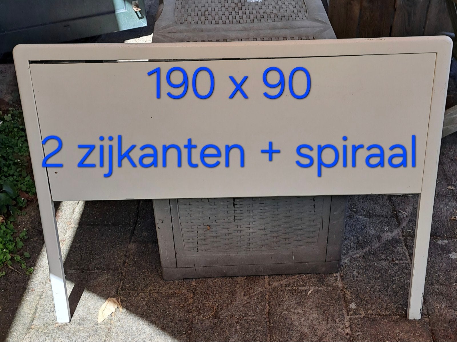 Eenpersoonsbed 190x90 met spiraal en 2 zijkanten, Ophalen, 90 cm, Eenpersoons, Eenvoudig