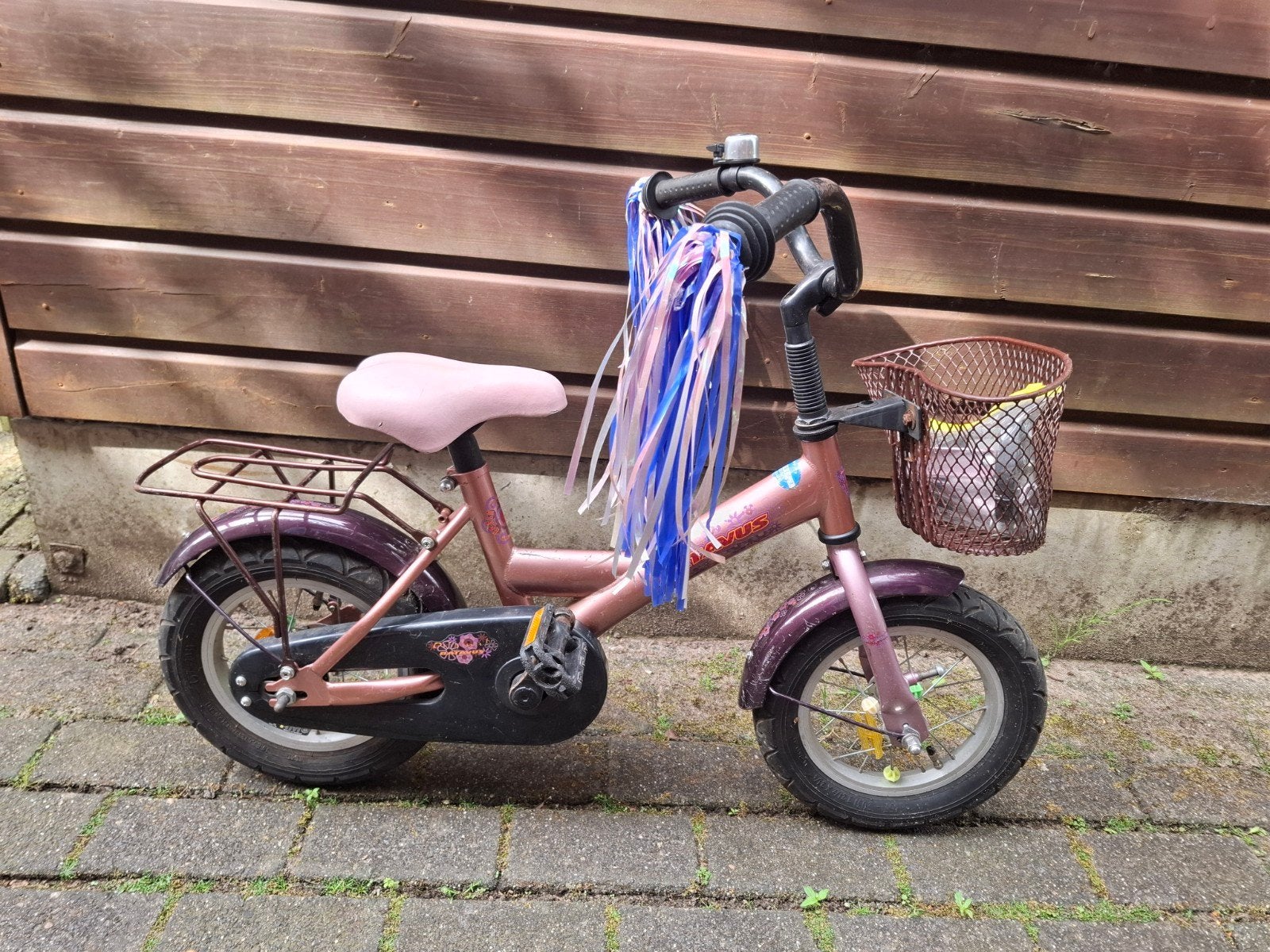 Batavus meisjesfiets 12 inch paars met zijwieltjes, Ophalen, Terugtraprem, Zijwieltjes, Gebruikt