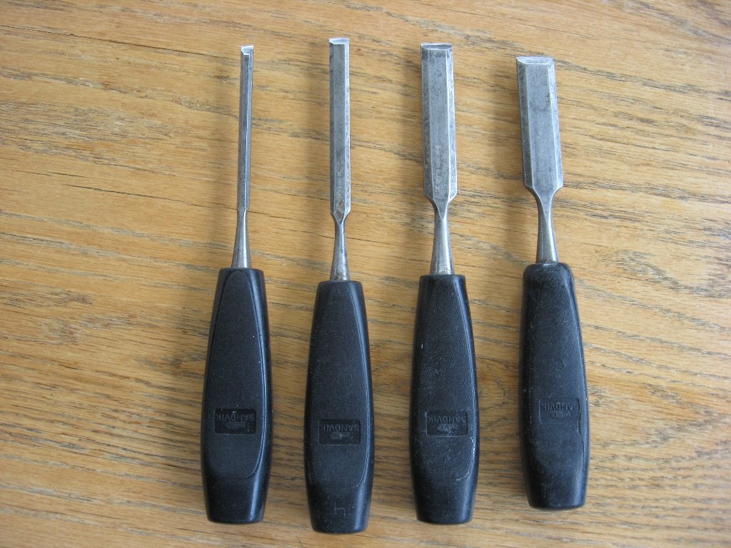 houtbeitels beitels steekbeitels Sandvik Zweden goede staat, Ophalen of Verzenden, Gebruikt, Overige typen, Overige merken
