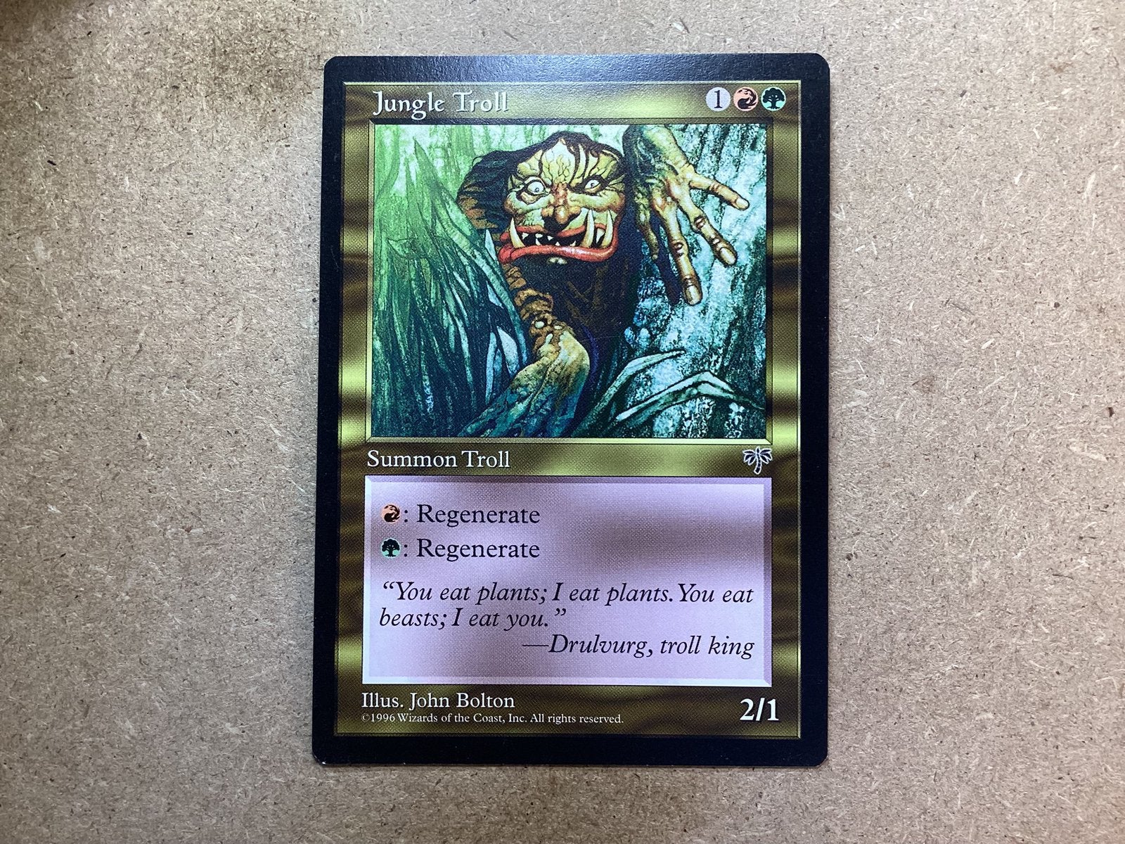 1x Jungle Troll (Excellent), Ophalen of Verzenden, Zo goed als nieuw, Losse kaart