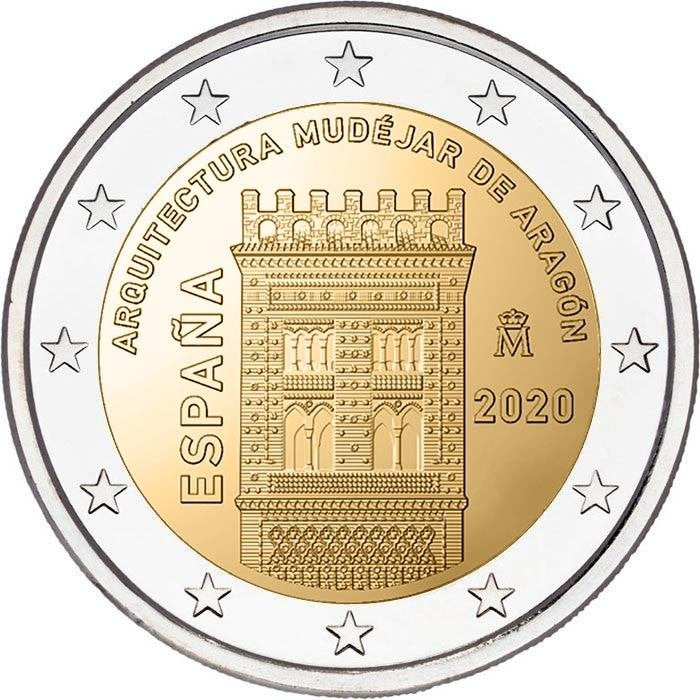 2 euro Spanje 2020 - Aragon (UNC), Ophalen of Verzenden, Spanje, 2 euro, Losse munt