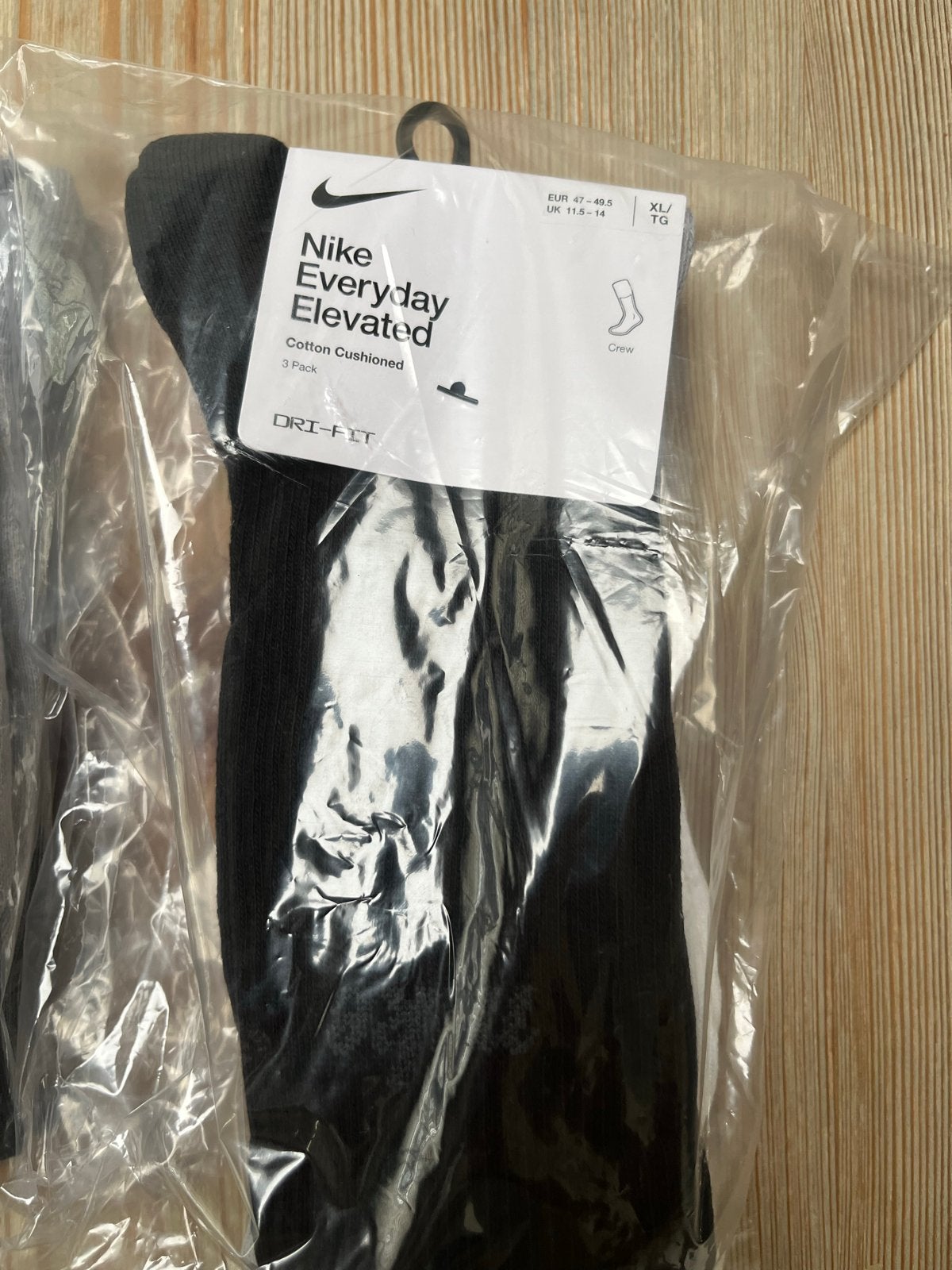 Nike Crewe sokken 3-pack, Kleding | Heren, Verzenden, Nieuw, Overige maten, Zwart