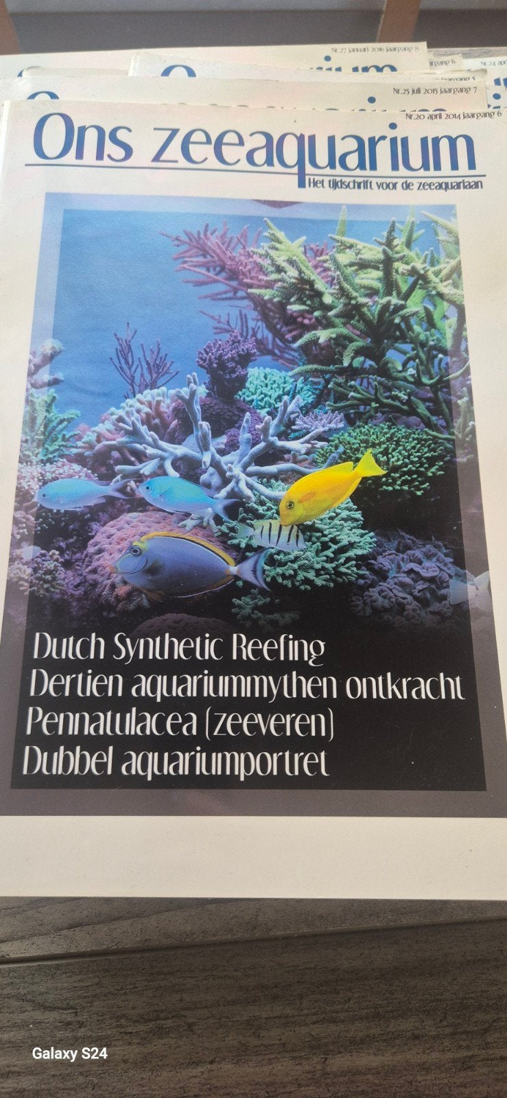 ons zeeaquarium tijdschriften, Ophalen