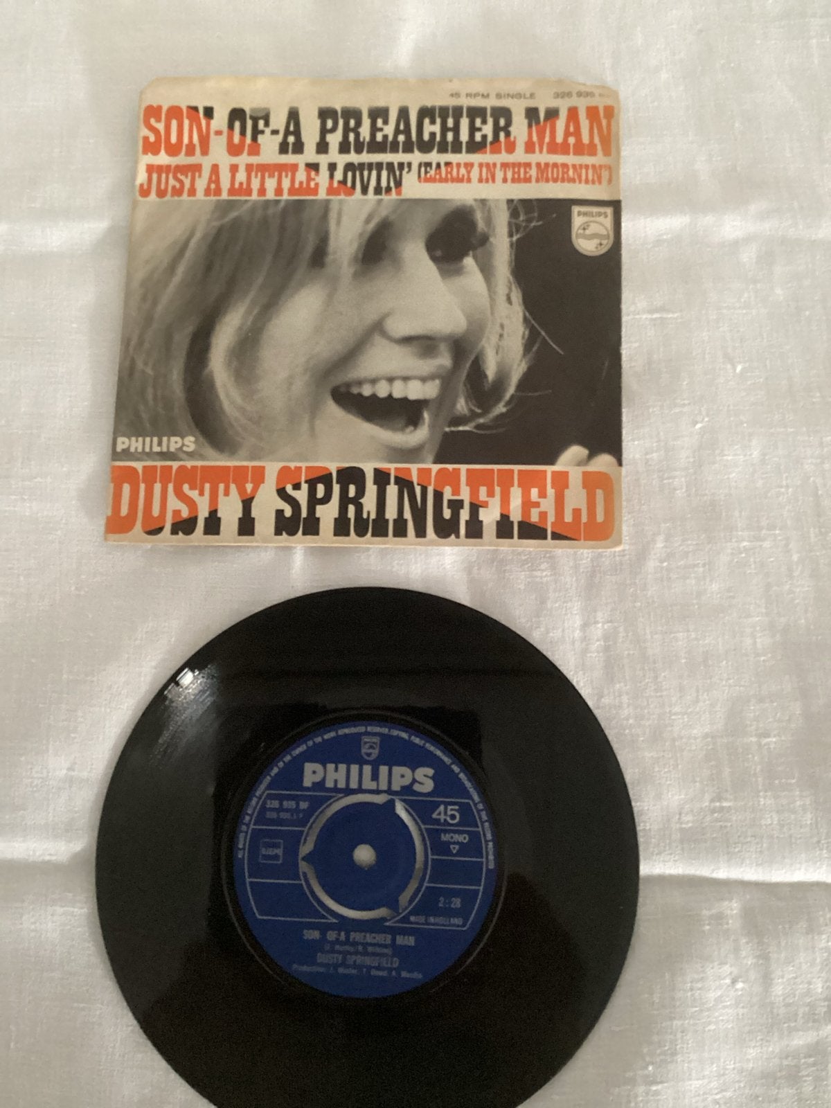 Dusty Springfield - Son-Of-A Preacher Man (Vinyl Single), Ophalen, Gebruikt, Originele persing, 7 inch