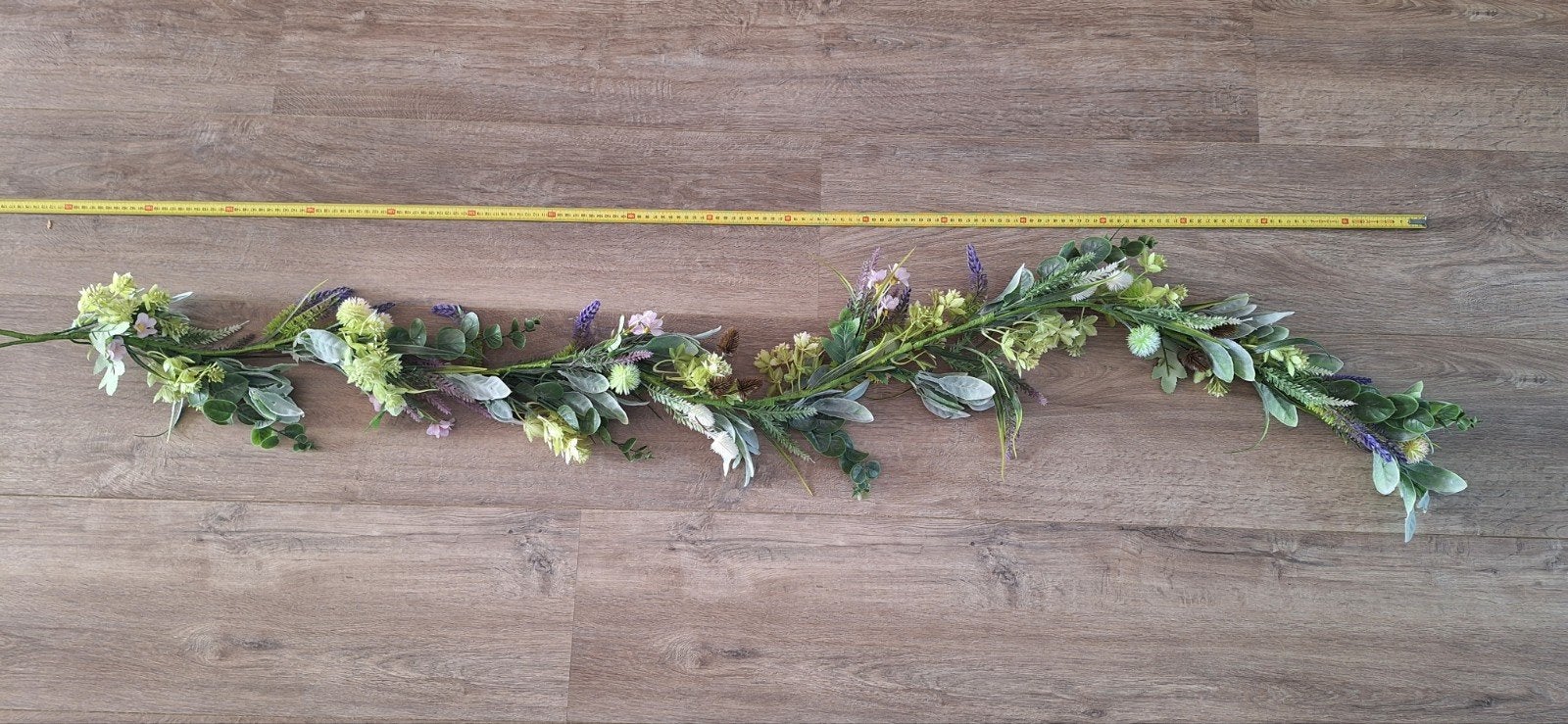 Kunstslinger met lavendel en groen, 170 cm, Binnen, Overige typen, Ophalen of Verzenden, Zo goed als nieuw