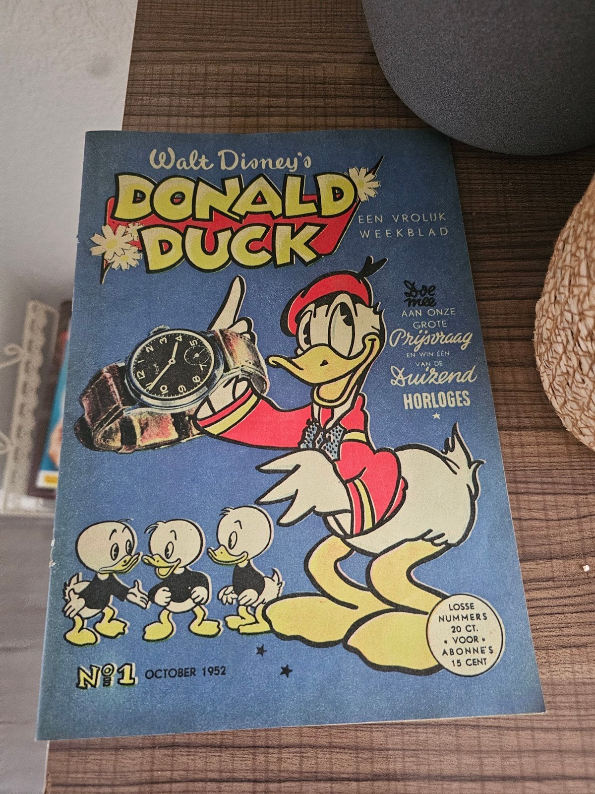 EERSTE DONALD DUCK 1952 HERDRUK, Eén stripboek, Ophalen of Verzenden, Gelezen