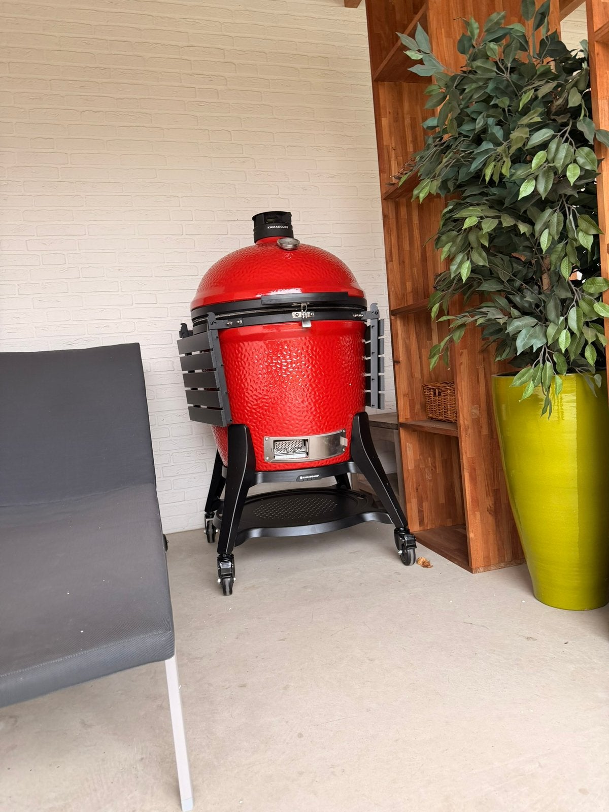 Kamado Big Joe III enkele keren gebruikt, Tuin en Terras, Houtskoolbarbecues, Zo goed als nieuw, Ophalen