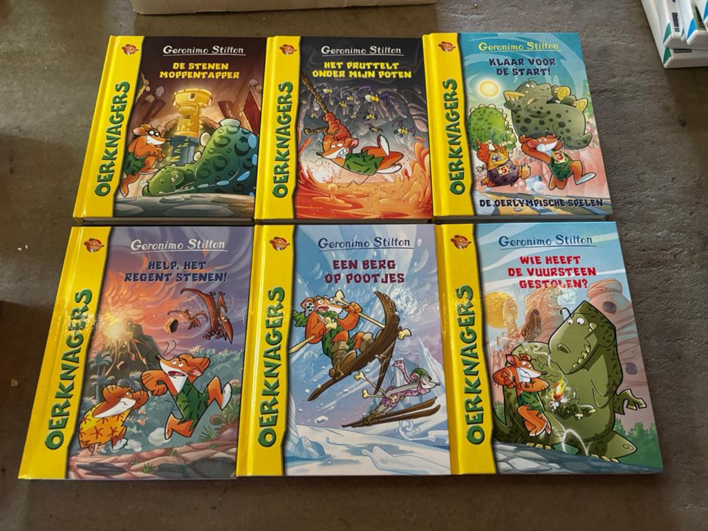 6 x Geronimo Stilton Oerknagers boeken, samen voor €17,50, Ophalen of Verzenden