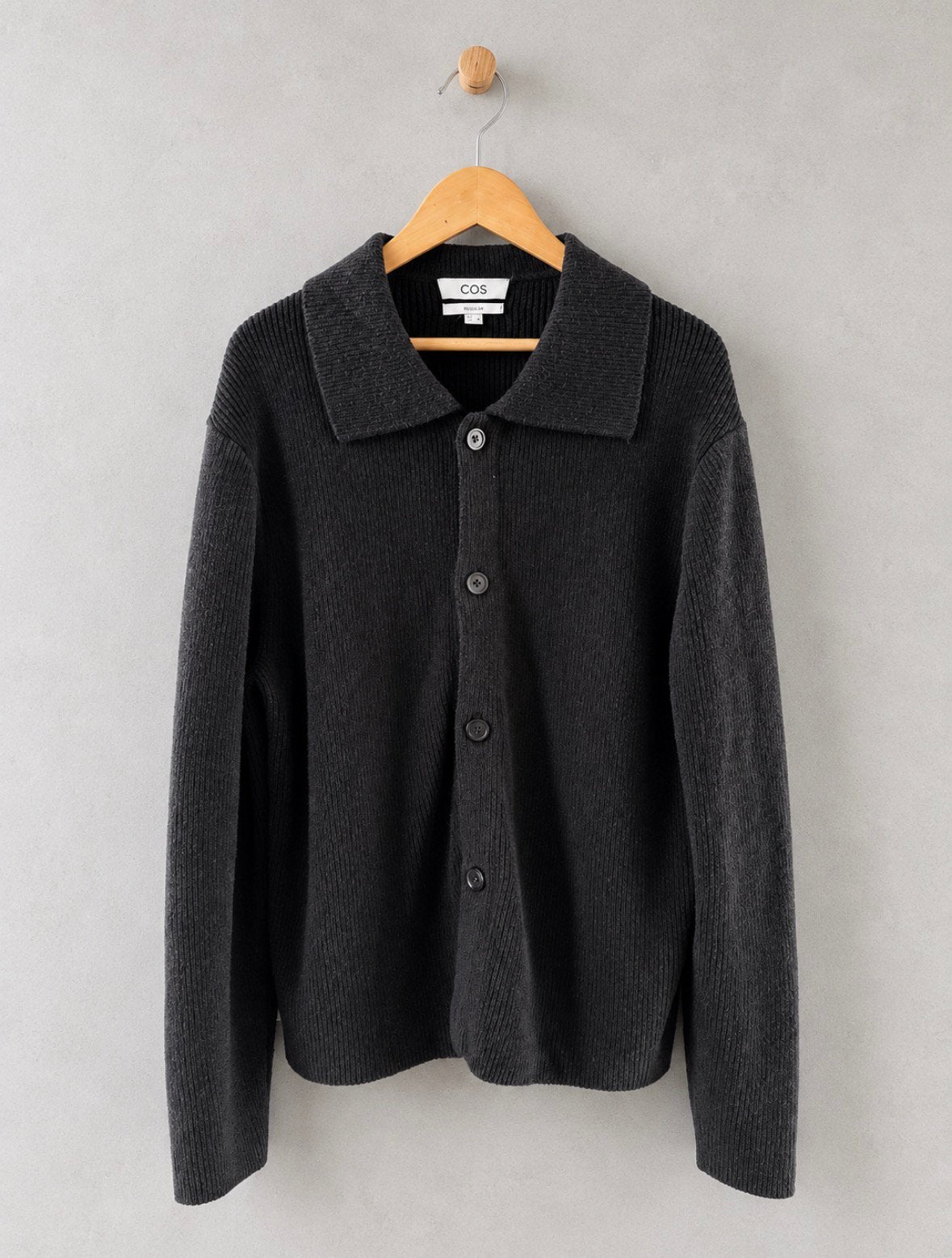 COS gebreid vest knit polo kraag zwart maat XL extra large, Ophalen of Verzenden, Zo goed als nieuw, Maat 46/48 (XL) of groter