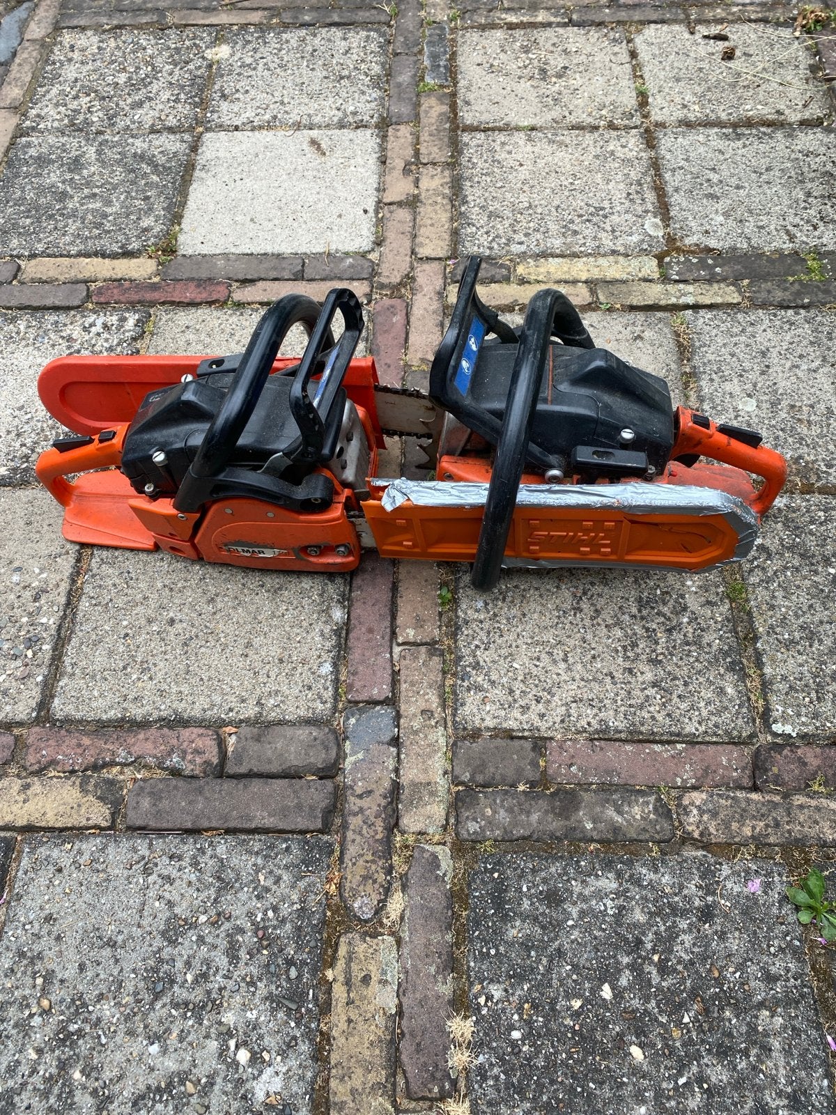 2x Dolmar 115i Kettingzaag - Gebruikt, werking onbekend, Doe-het-zelf en Verbouw, Ophalen, Gebruikt, Kettingzaag, 30 tot 70 mm