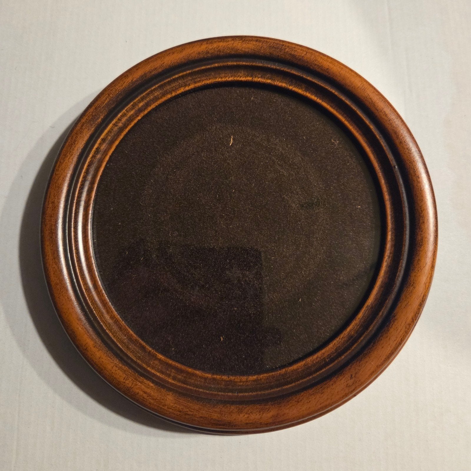 Bruine ronde fotolijst met glas, Ophalen of Verzenden, Bruin, Met glas, Fotolijst