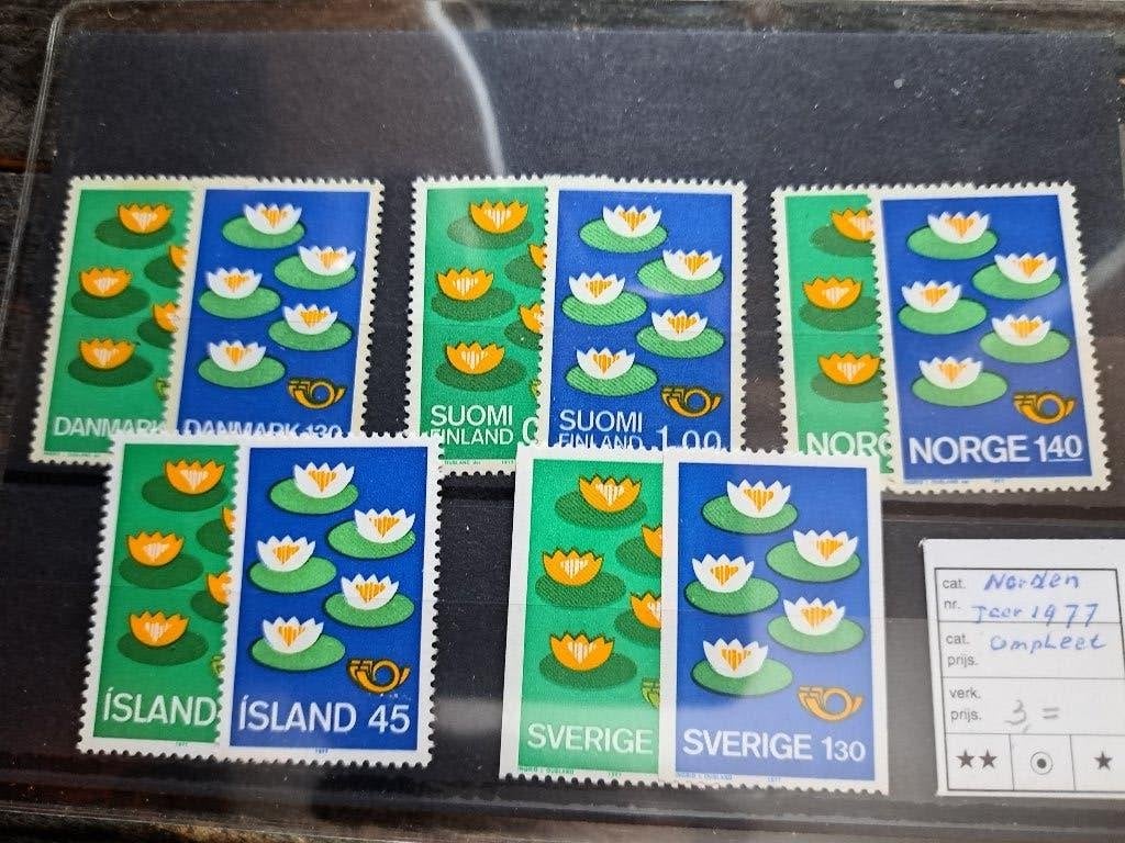 postzegels Scandinavië postfris 1977  zie foto, Ophalen of Verzenden, Denemarken, Postfris