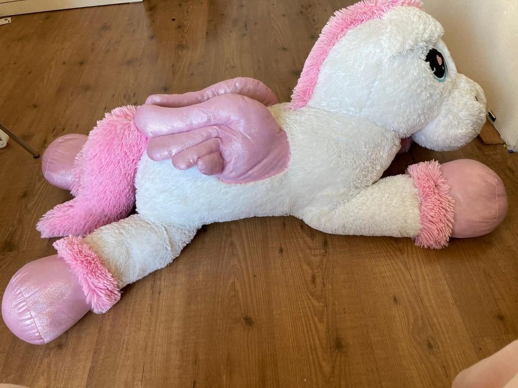 Mega eenhoorn zoekt nieuw knuffelmaatje, Ophalen, Gebruikt, Eenhoorn, Groot (groter dan 80 cm)