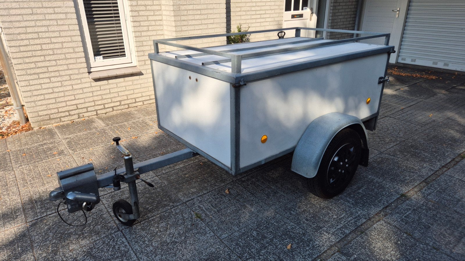 Ruime degelijke bagagewagen met deksel en imperiaal, Auto diversen, Aanhangers en Bagagewagens, Ophalen, Gebruikt