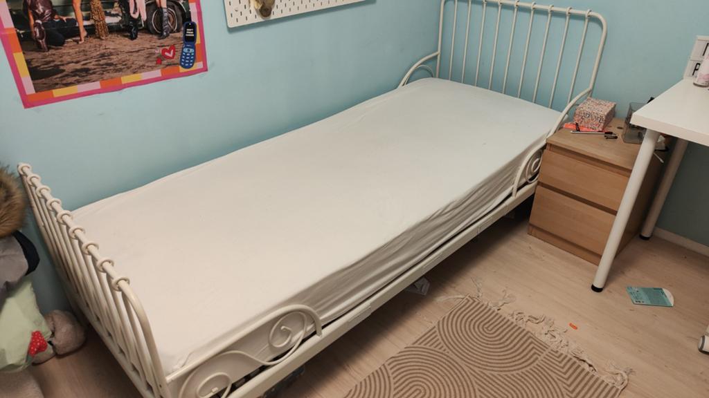 Ikea Minnen meegroeibed met lattenbodem, Ophalen, Gebruikt, 90 cm, Eenpersoons