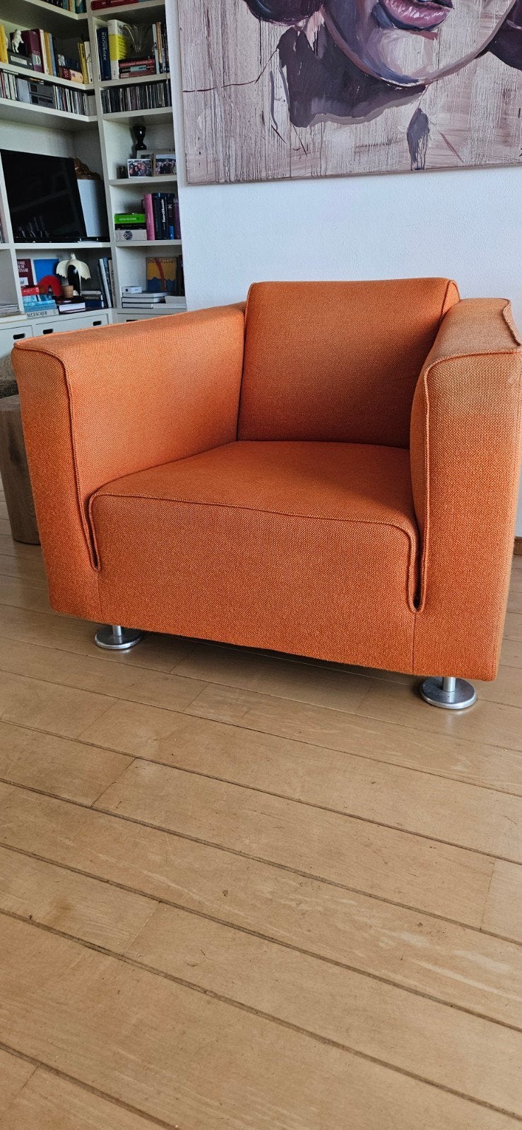 Gelderland design fauteuil, oranje, afneembare hoes, Ophalen, Gebruikt, Stof, Design