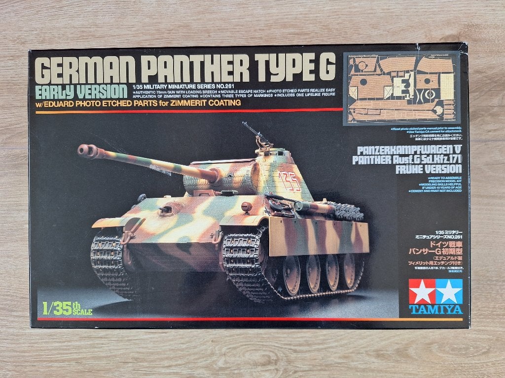 Tamiya German Panther Type G, Ophalen, Gebruikt, Tank, 1:32 tot 1:50