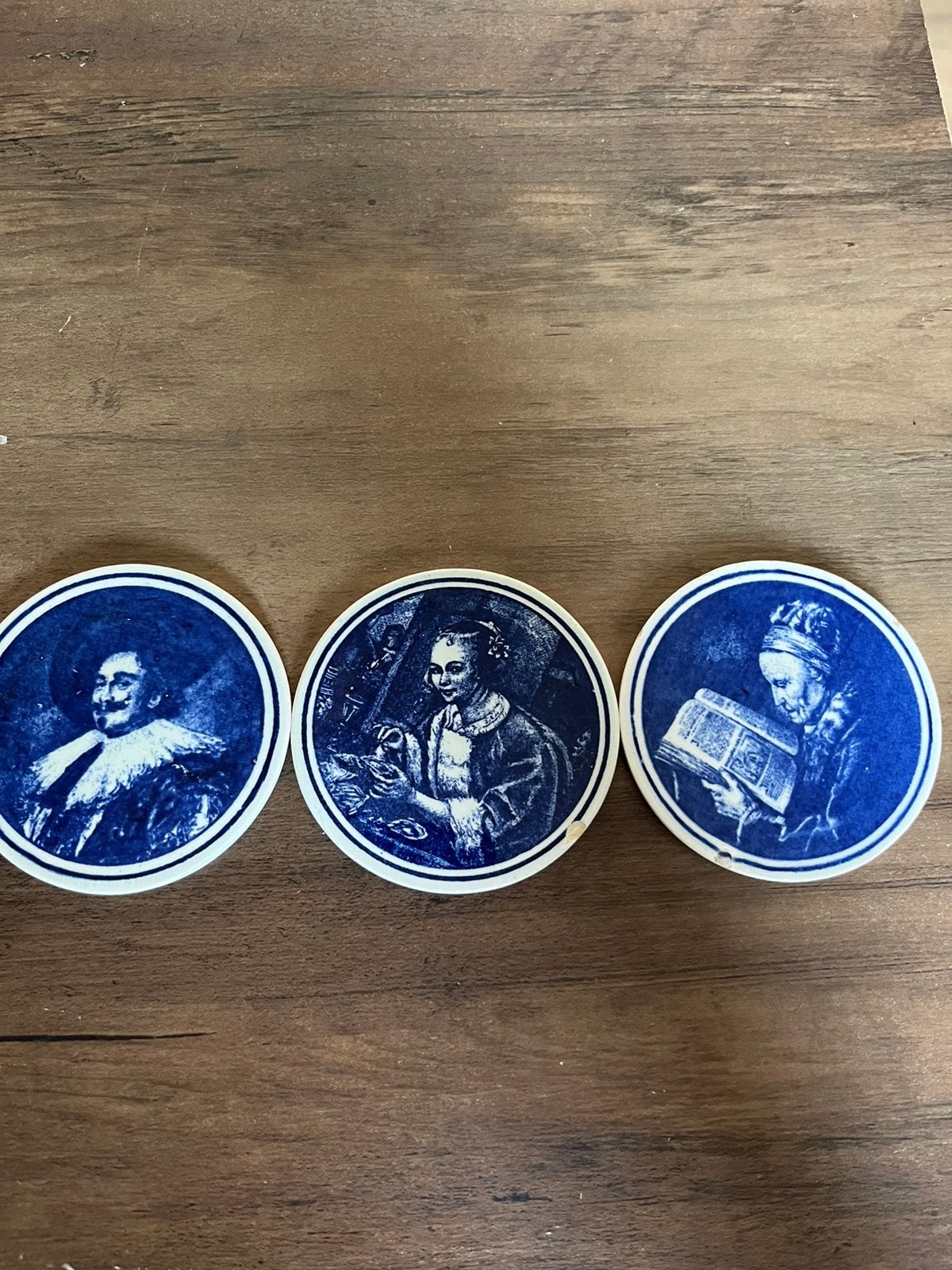 Set van 3 tegeltjes, Ophalen