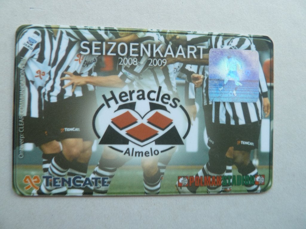 Seizoenkaart. Heracles.  2008/2009. Blauwe achterkant, Verzamelen, Ophalen of Verzenden, Zo goed als nieuw, Overige binnenlandse clubs