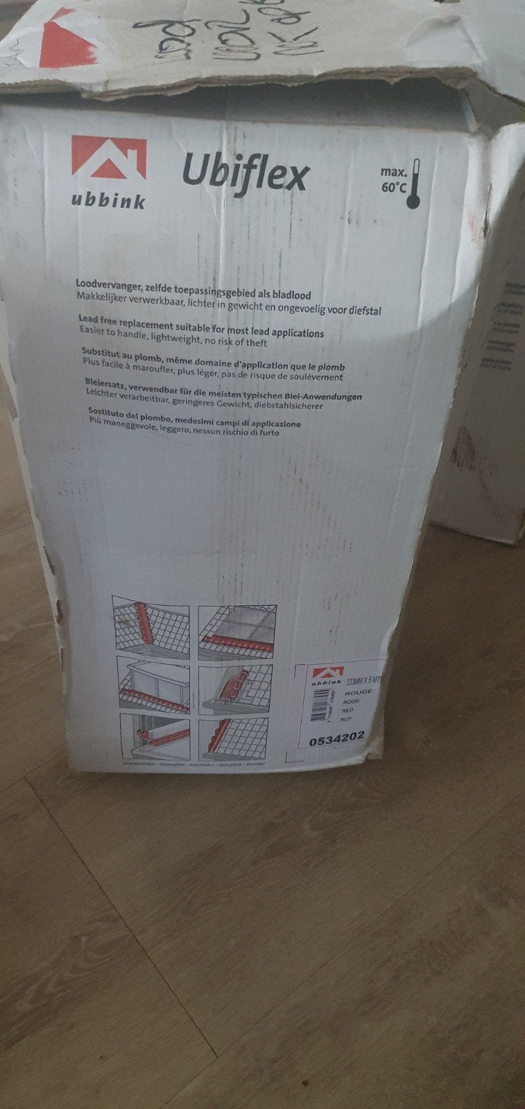 Ubbink Ubiflex Loodvervanger, Doe-het-zelf en Verbouw, Ophalen, Overige materialen, Zwart, Nieuw