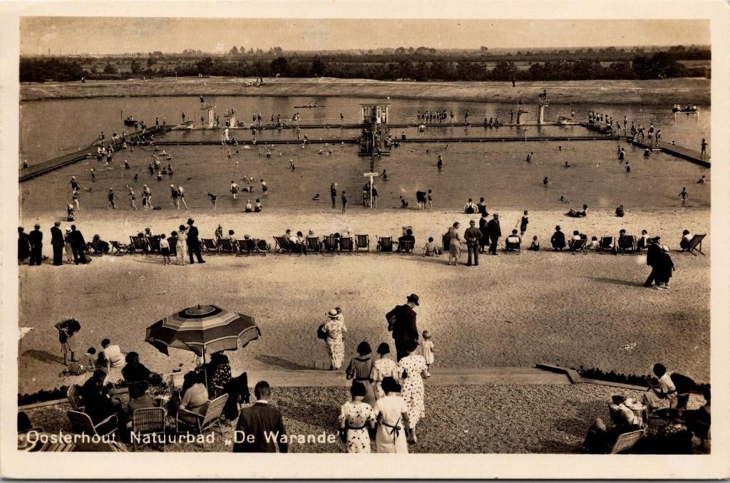 Oosterhout - Natuurbad De Warande jaren 40, Verzenden, 1940 tot 1960, Gelopen, Noord-Brabant