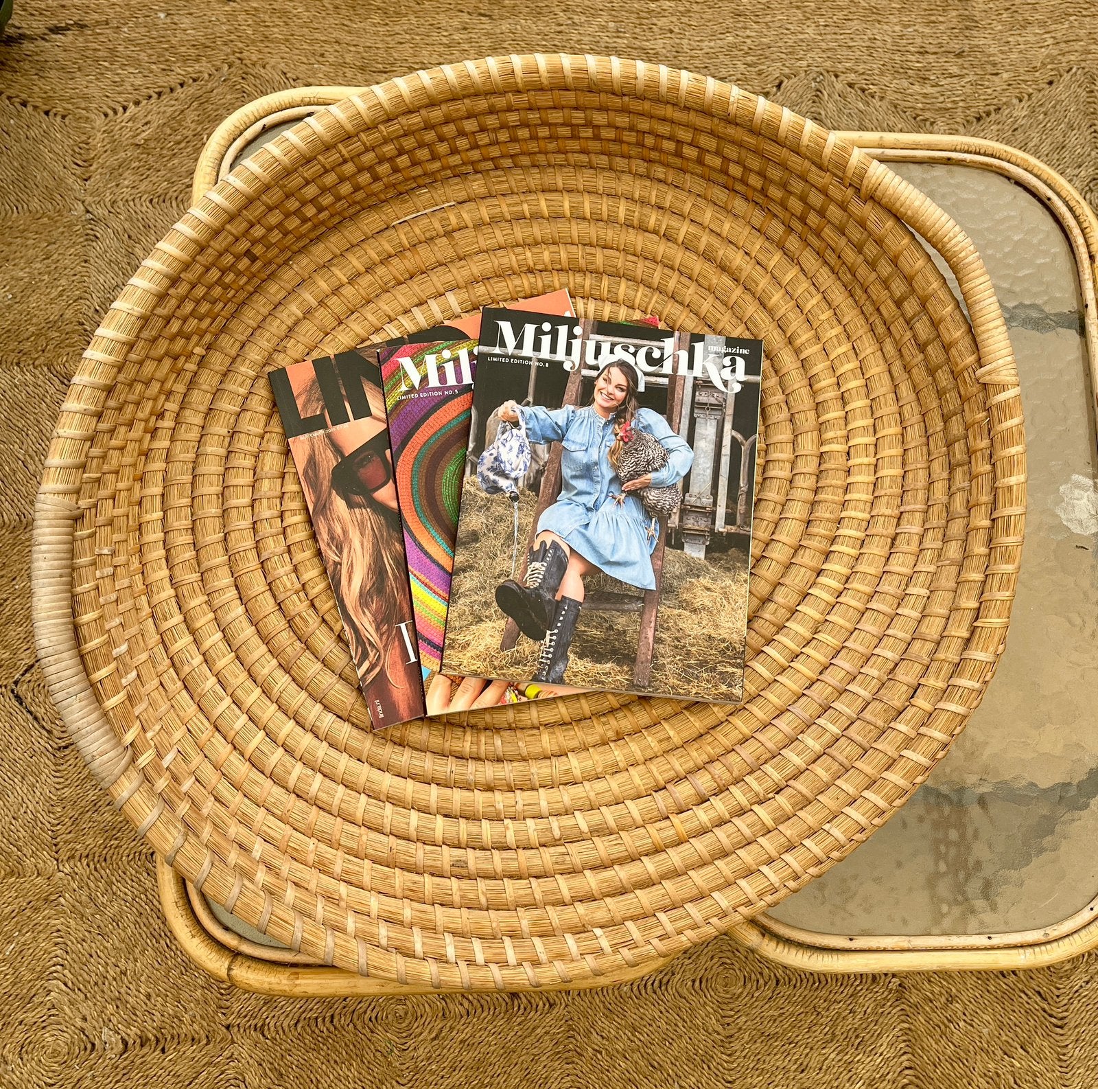 Grote platte mand, voor tafel of muur, Ophalen, Gebruikt, Mand, Geschikt voor wandmontage