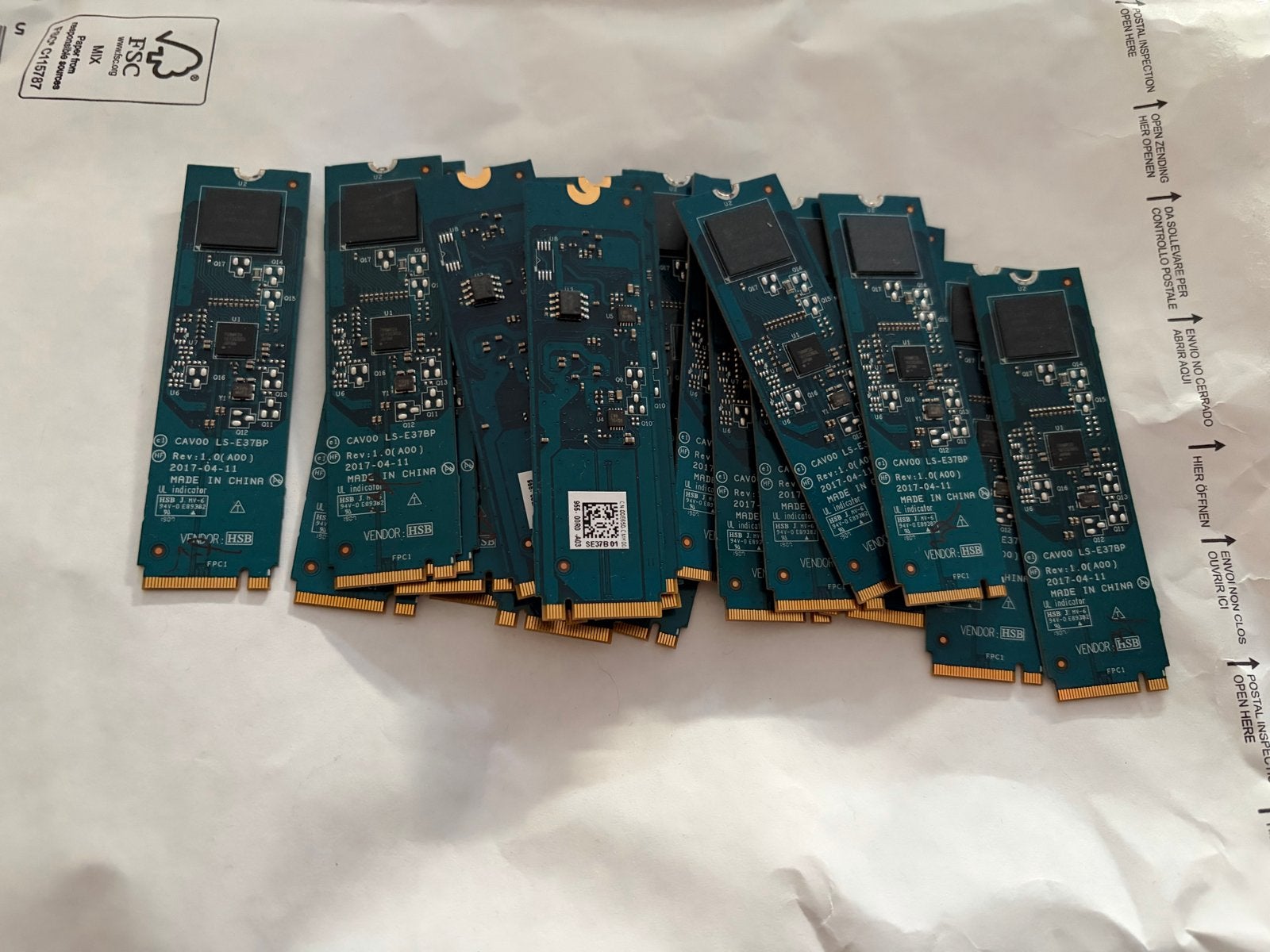 Partij 23x 64GB M2 SSD's - Getest en Werkend, Computers en Software, Harde schijven, Intern, Gebruikt, Server, SSD