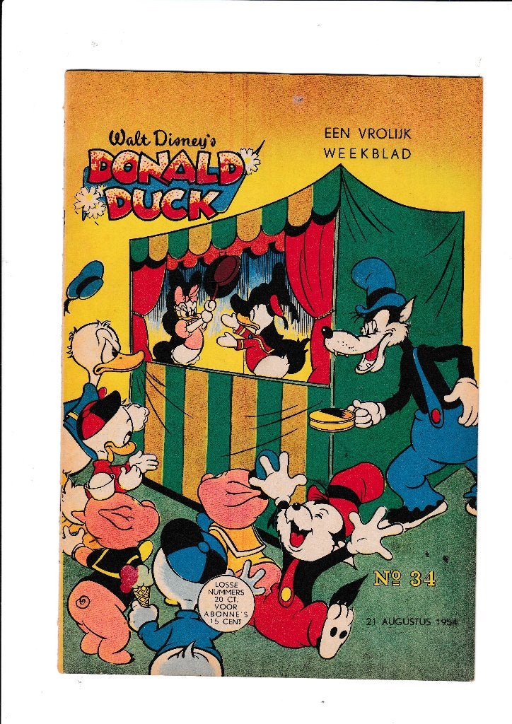 Donald Duck 1954 - No. 34, Eén stripboek, Verzenden, Gelezen