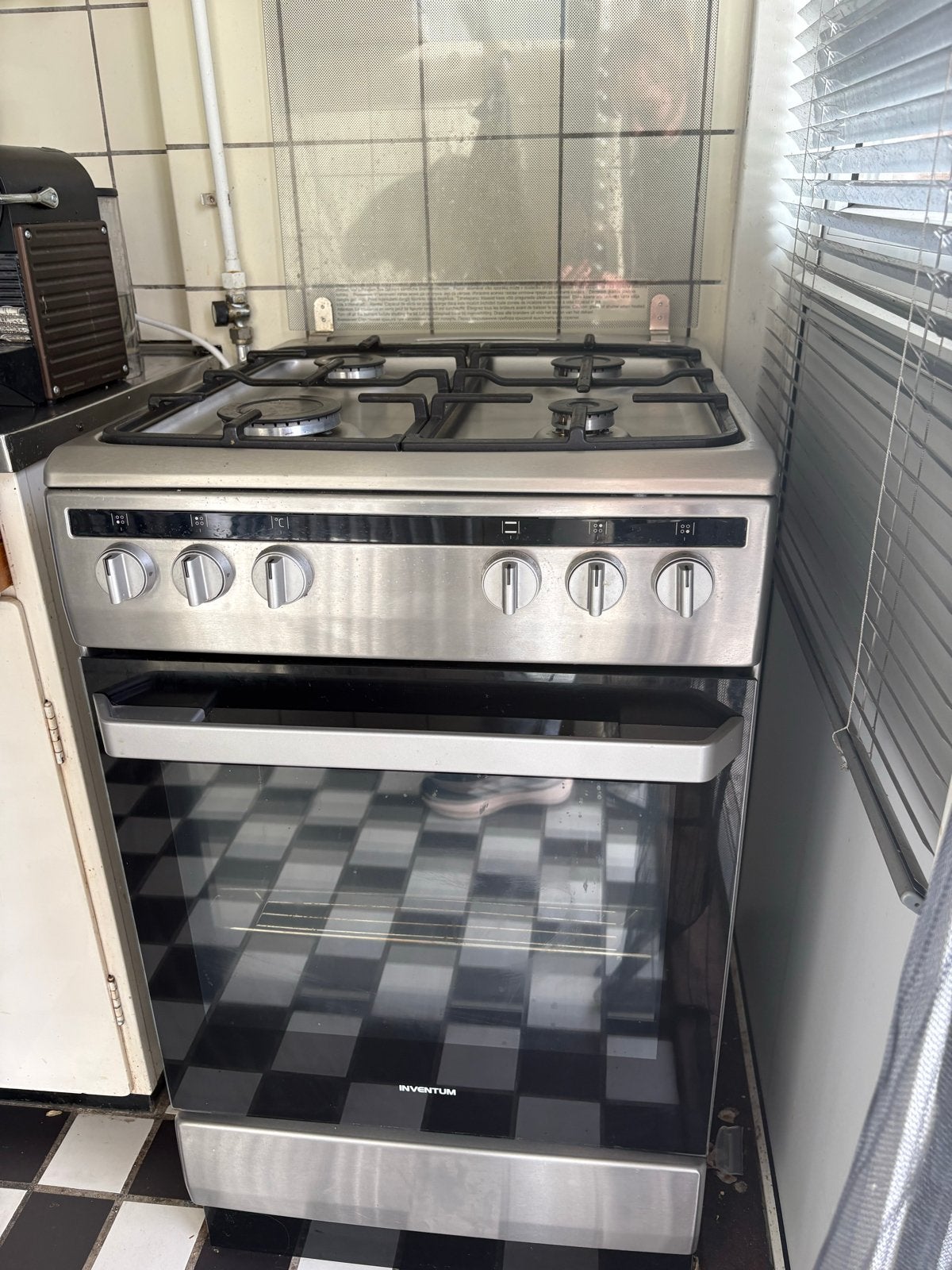 Inventum Gasfornuis met Oven - Gebruikt, 2,5 jaar oud, Ophalen, Gebruikt, 4 kookzones, Gas
