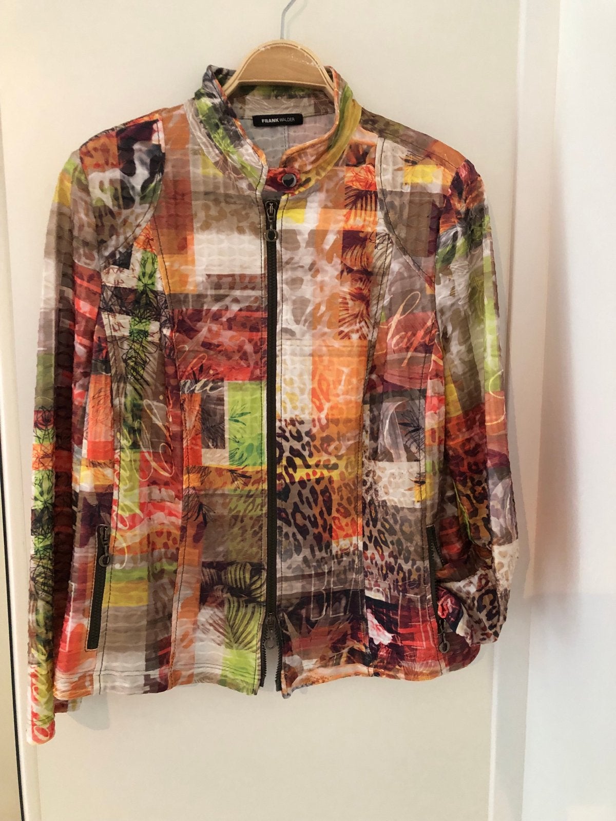 Frank Walder Kleurrijk Jasje Maat 46, Ophalen of Verzenden, Zo goed als nieuw, Maat 46/48 (XL) of groter, Meerkleurig