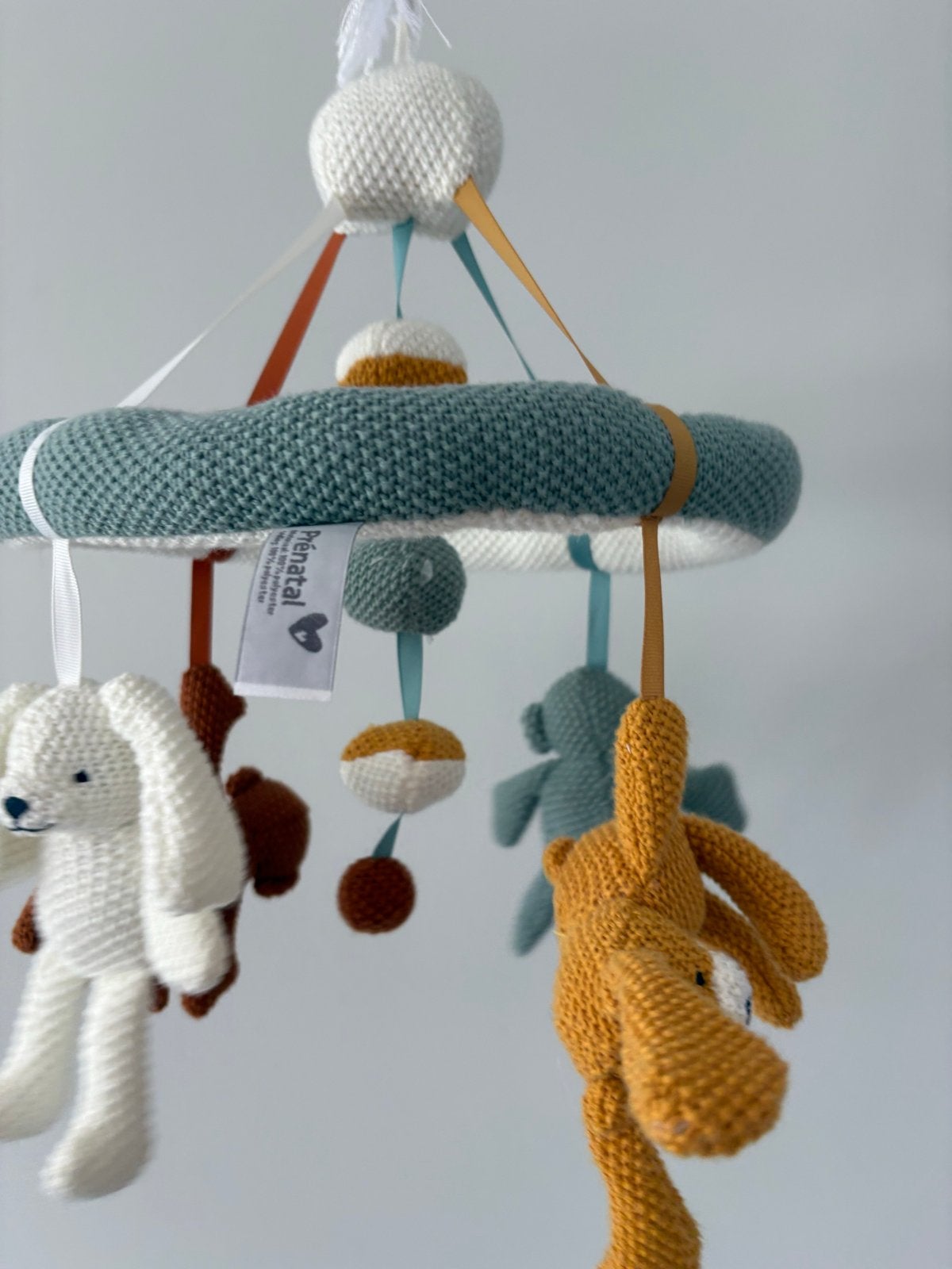 Prenatal Baby muziekMobiel met gehaakte dieren, Ophalen, Zo goed als nieuw, Mobiel