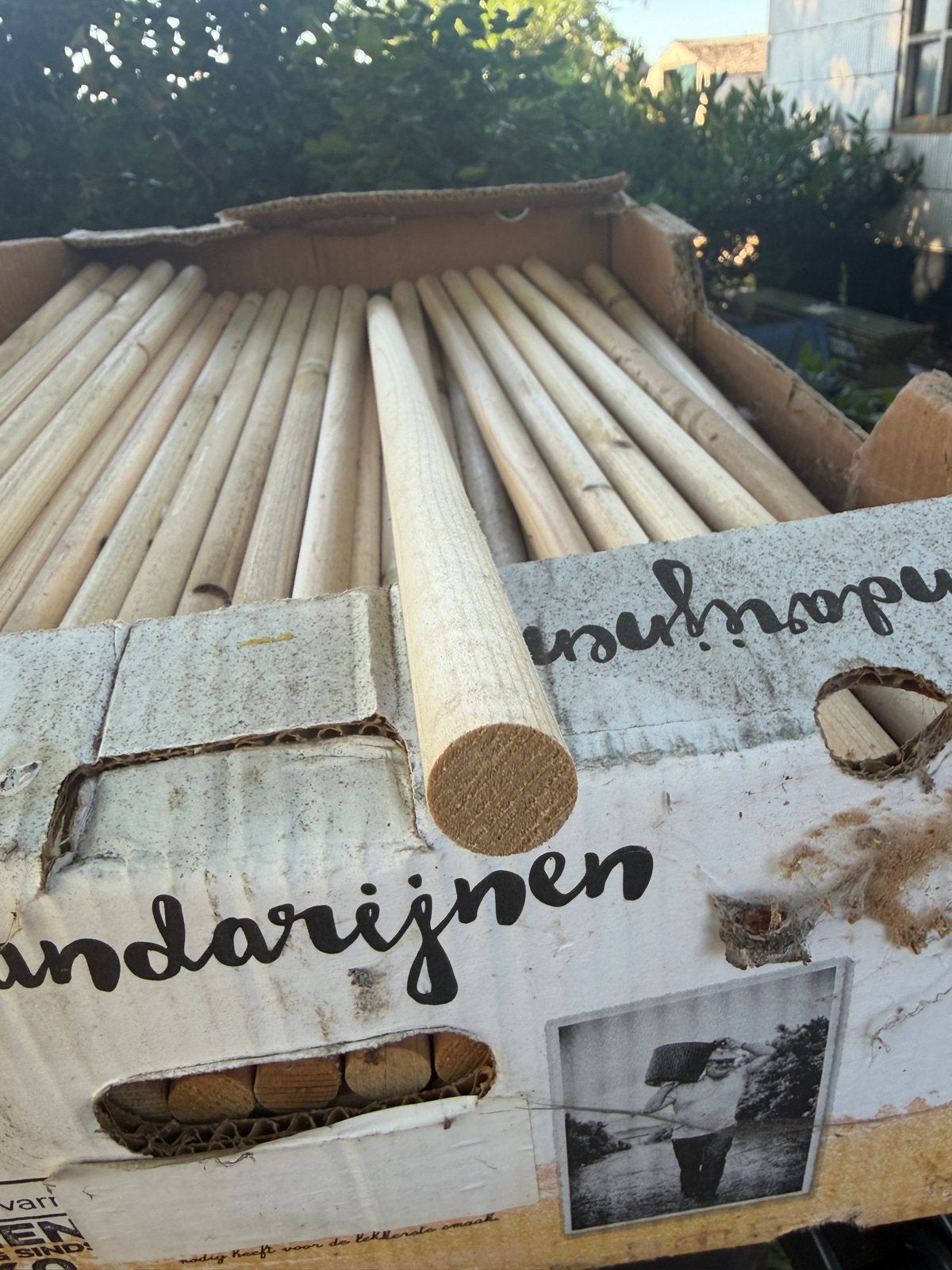 Ronde houten stokken/spijlen, 58cm lang, 18mm diameter (400+, Ophalen, Gebruikt, Minder dan 25 mm, Overige typen