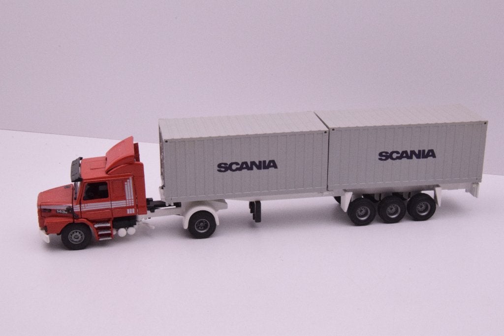 Scania Torpedo met 2 x 20ft container oplegger  '' Tekno '', Hobby en Vrije tijd, Ophalen of Verzenden, Zo goed als nieuw, Bus of Vrachtwagen