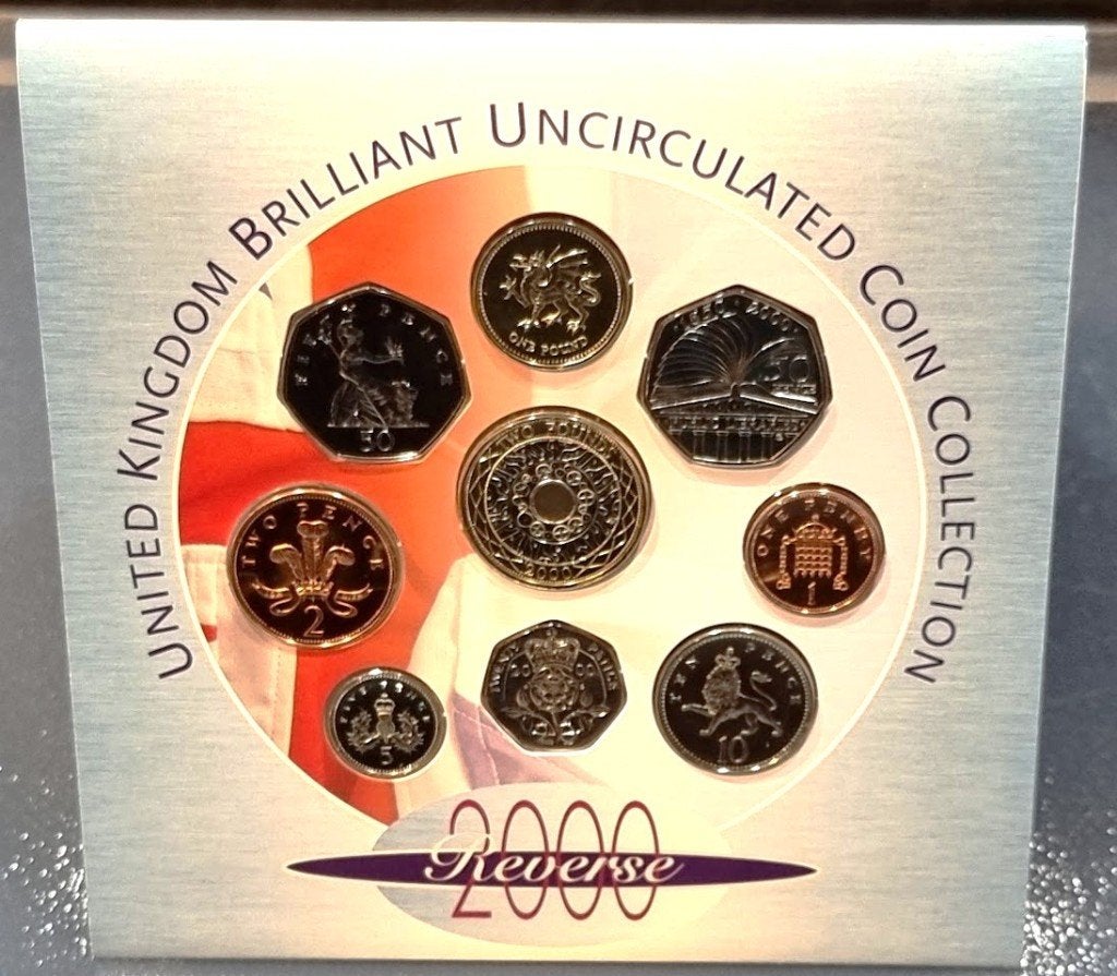 United Kingdom; muntset BU 2000 (9stuks) (e), Ophalen of Verzenden, Overige landen, Setje