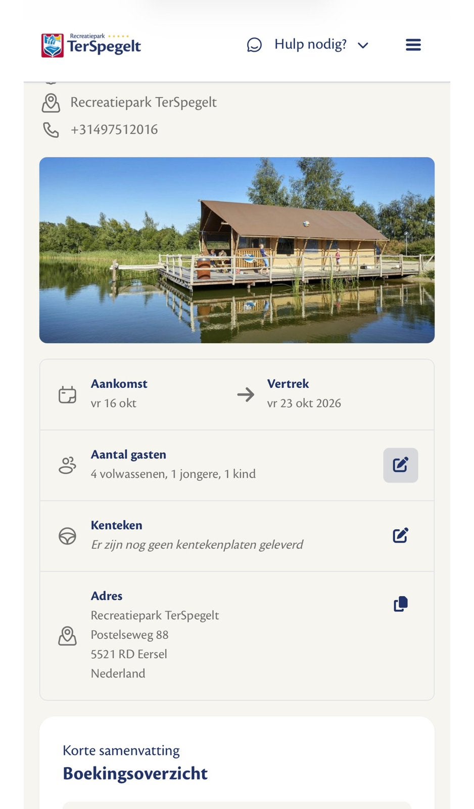 Ter spegels 8 persoons waterlodge in de herfstvakantie!!