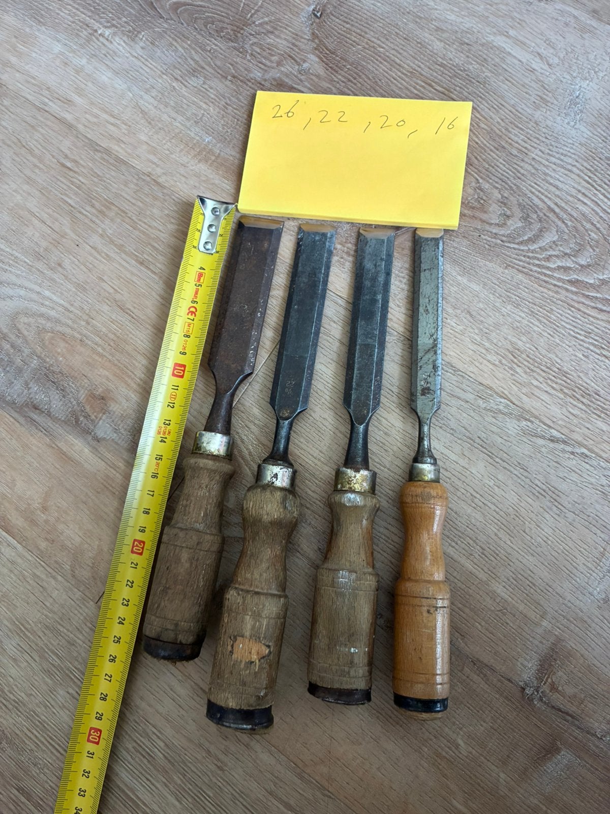 4 x Steekbeitels beitel hoit beitels kijk foto’s, Ophalen of Verzenden, Zo goed als nieuw