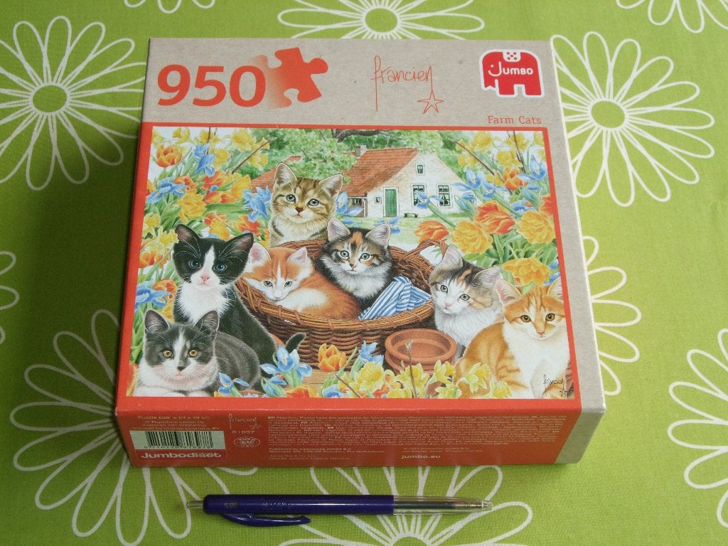 Farm Cats - puzzel van Francien - 950 stukjes, Ophalen of Verzenden, 500 t/m 1500 stukjes, Zo goed als nieuw, Legpuzzel