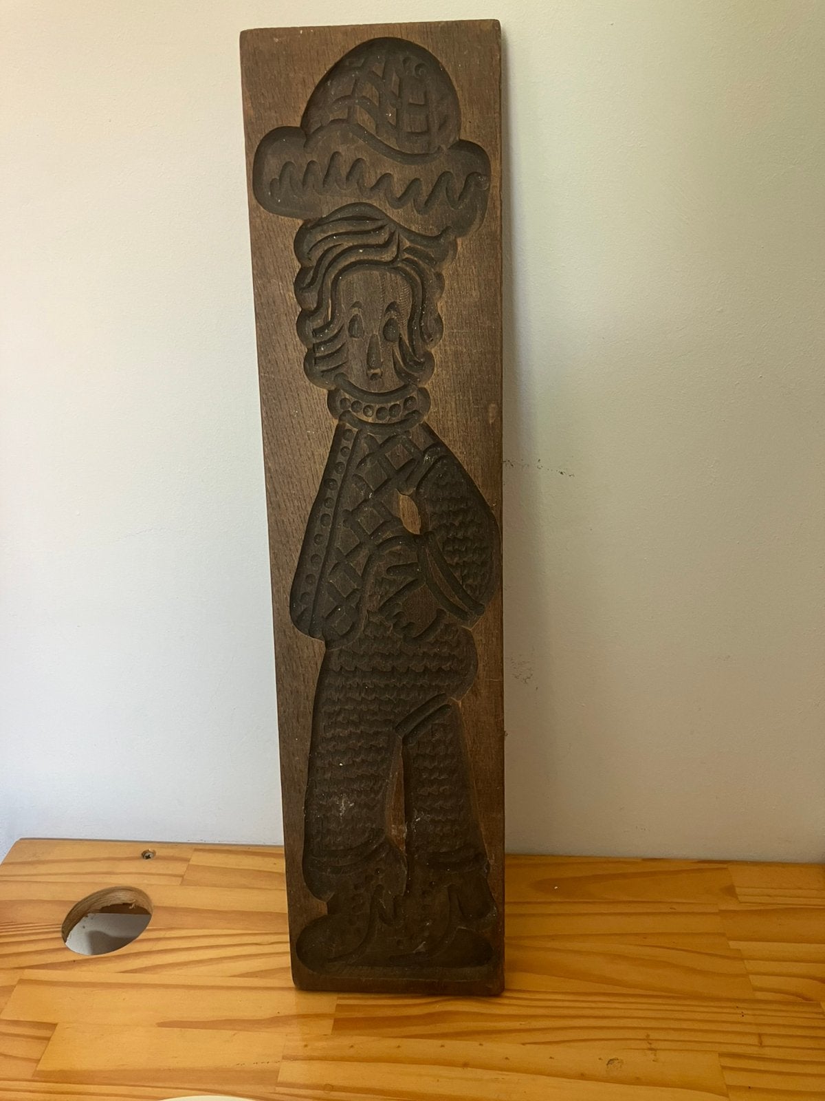 Speculaasplank handgesneden, Ophalen, Gebruikt, Hout, Wandbord of Wandpaneel