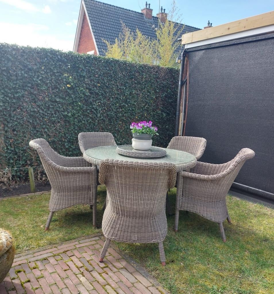 Tuinset 4 Seasons Outdoor 4SO, Tuin en Terras, Ophalen, Wicker, Eettafel