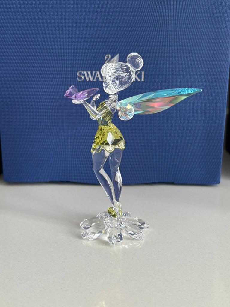 Swarovski disney tinkerbell met vlinder, Ophalen of Verzenden, Zo goed als nieuw, Figuurtje